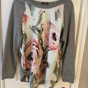 Satin sweatshirt top